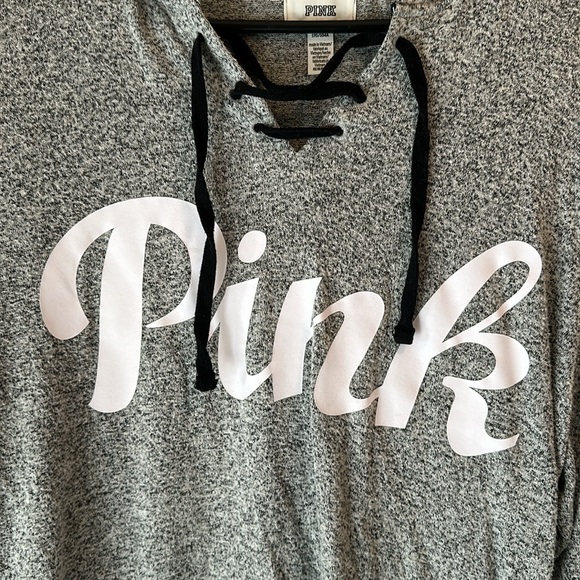 PINK Victoria's Secret Tops - PINK Victoria’s Secret Gray Hoodie- L